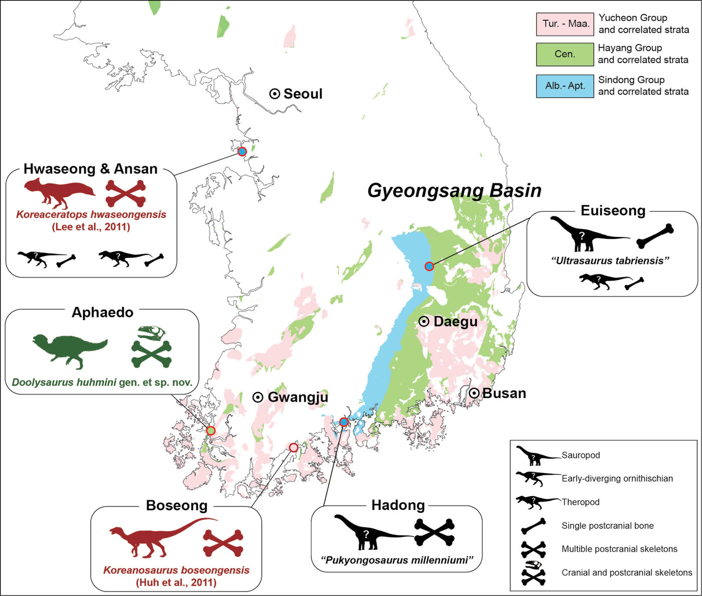 Corea del Sur encontró un dinosaurio bebé y lo bautizó como un dibujo animado