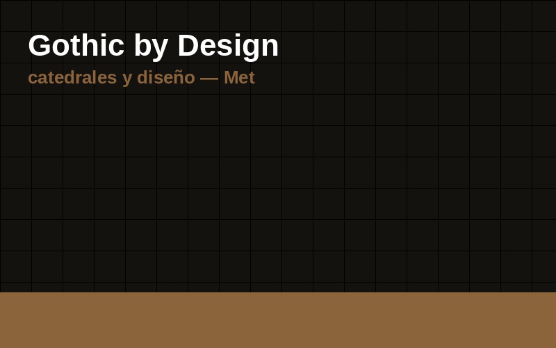 Gothic by Design muestra que las catedrales tambien empezaron como dibujos