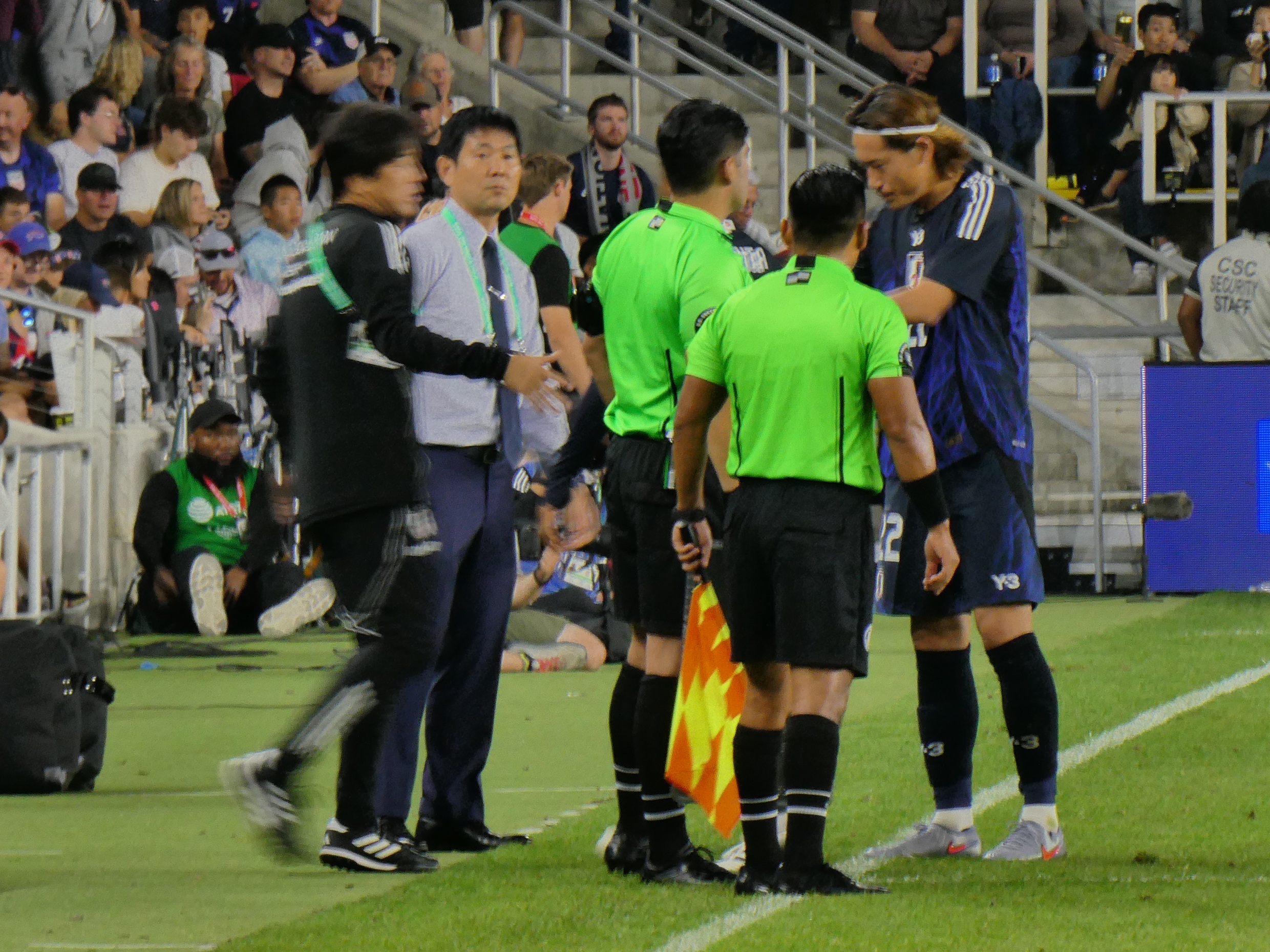 Hajime Moriyasu, entrenador de Japón, durante un partido internacional