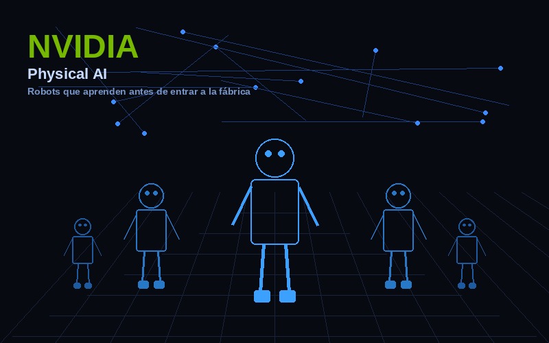 NVIDIA ya no vende chips: vende la infraestructura para que las máquinas aprendan a moverse en el mundo real