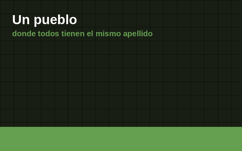 Hay un pueblo en Argentina donde casi todos tienen el mismo apellido y la explicación es más rara que el dato