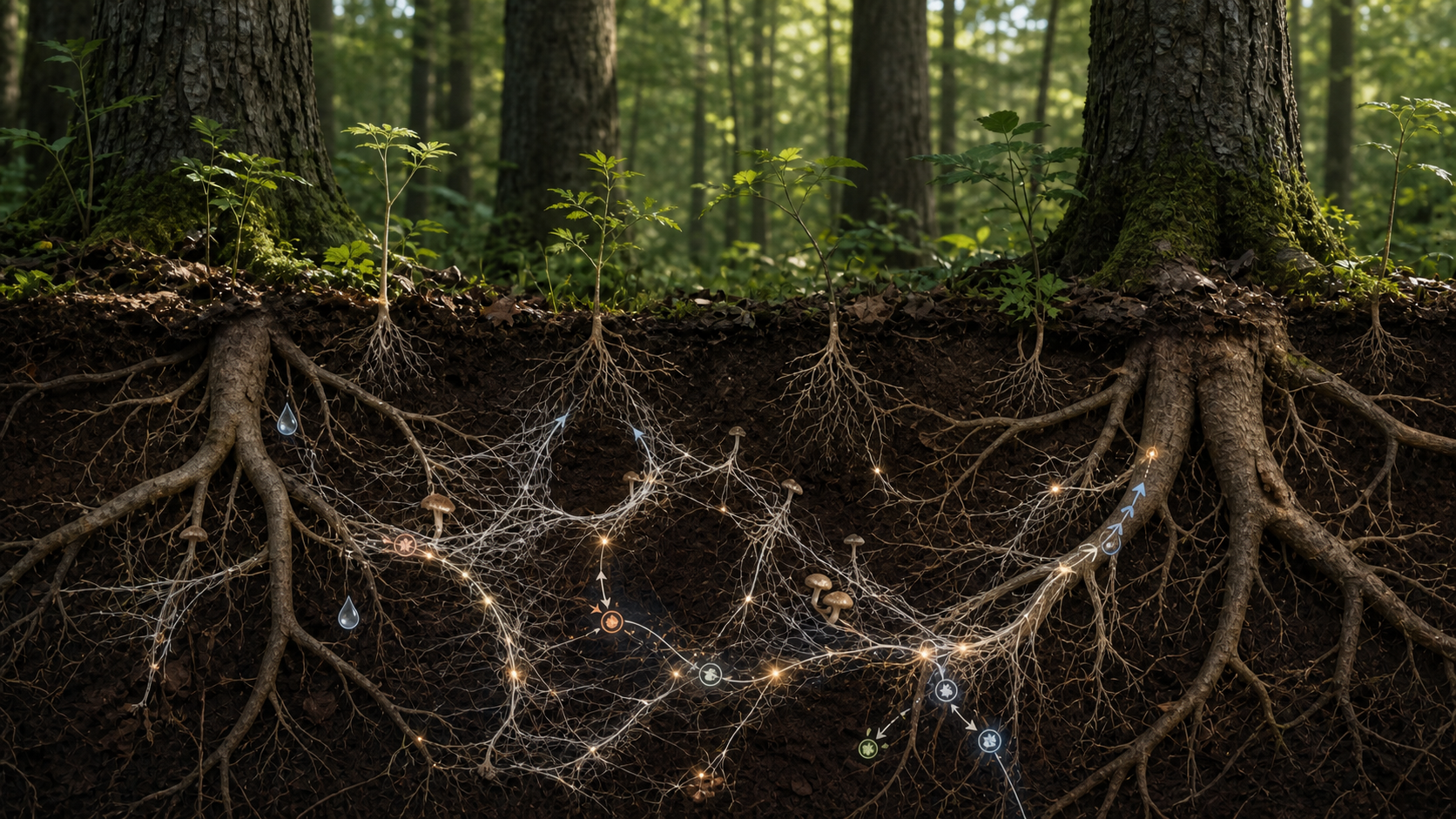 El internet subterráneo de las plantas: qué hace de verdad la red micorrícica