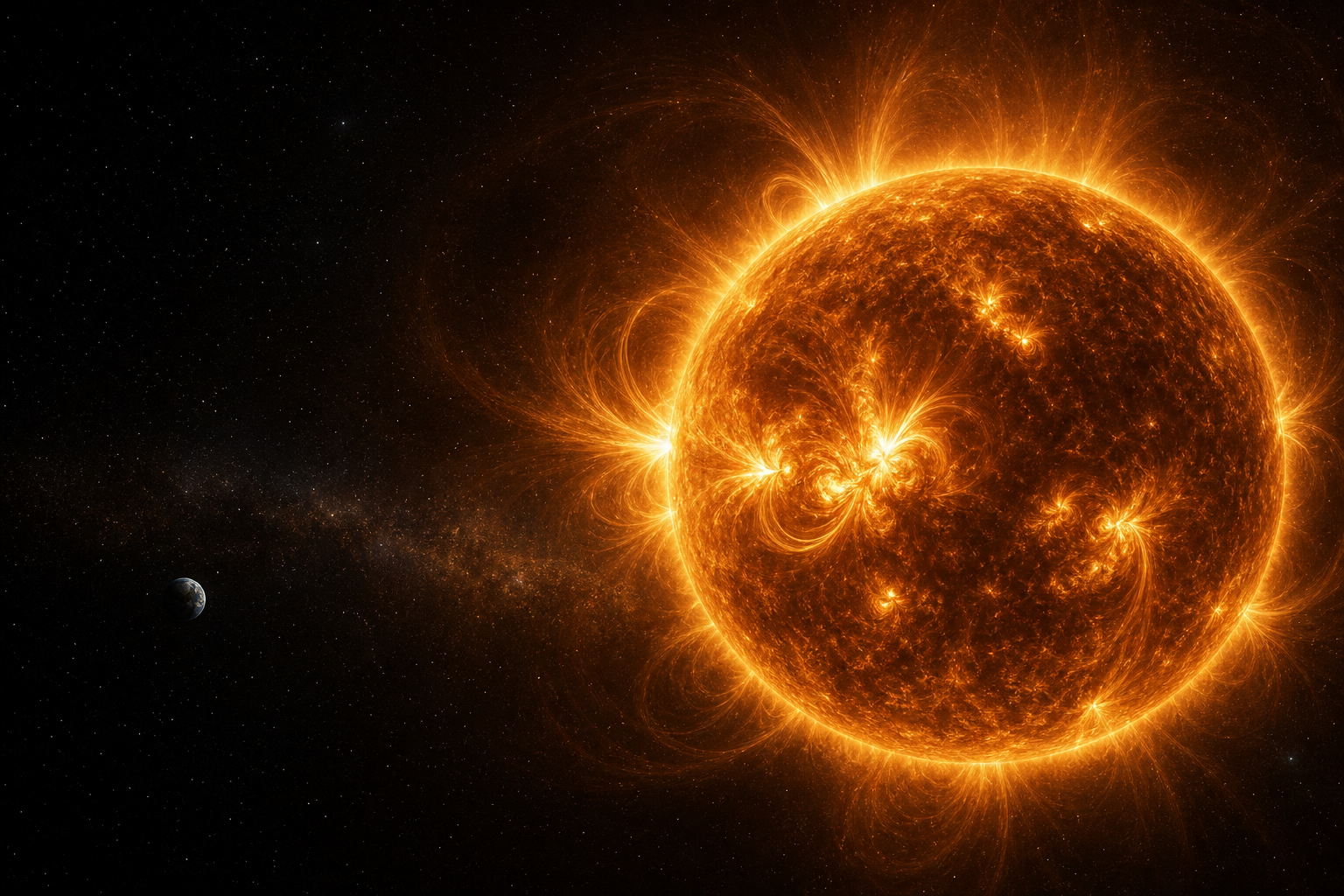 El Sol como una estrella luminosa en el espacio, para ilustrar la pregunta sobre conciencia y panpsiquismo